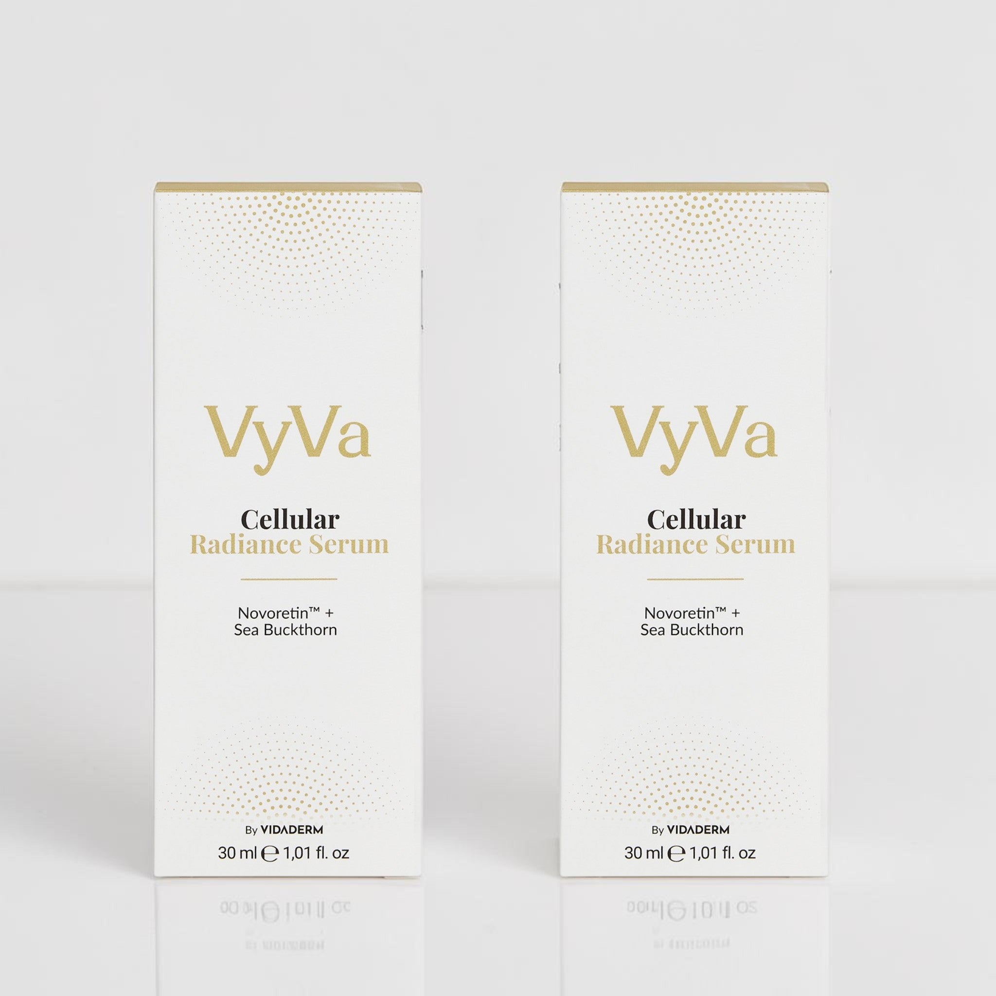 VyVa Cellular Radiance Serum brand and trust signal panel