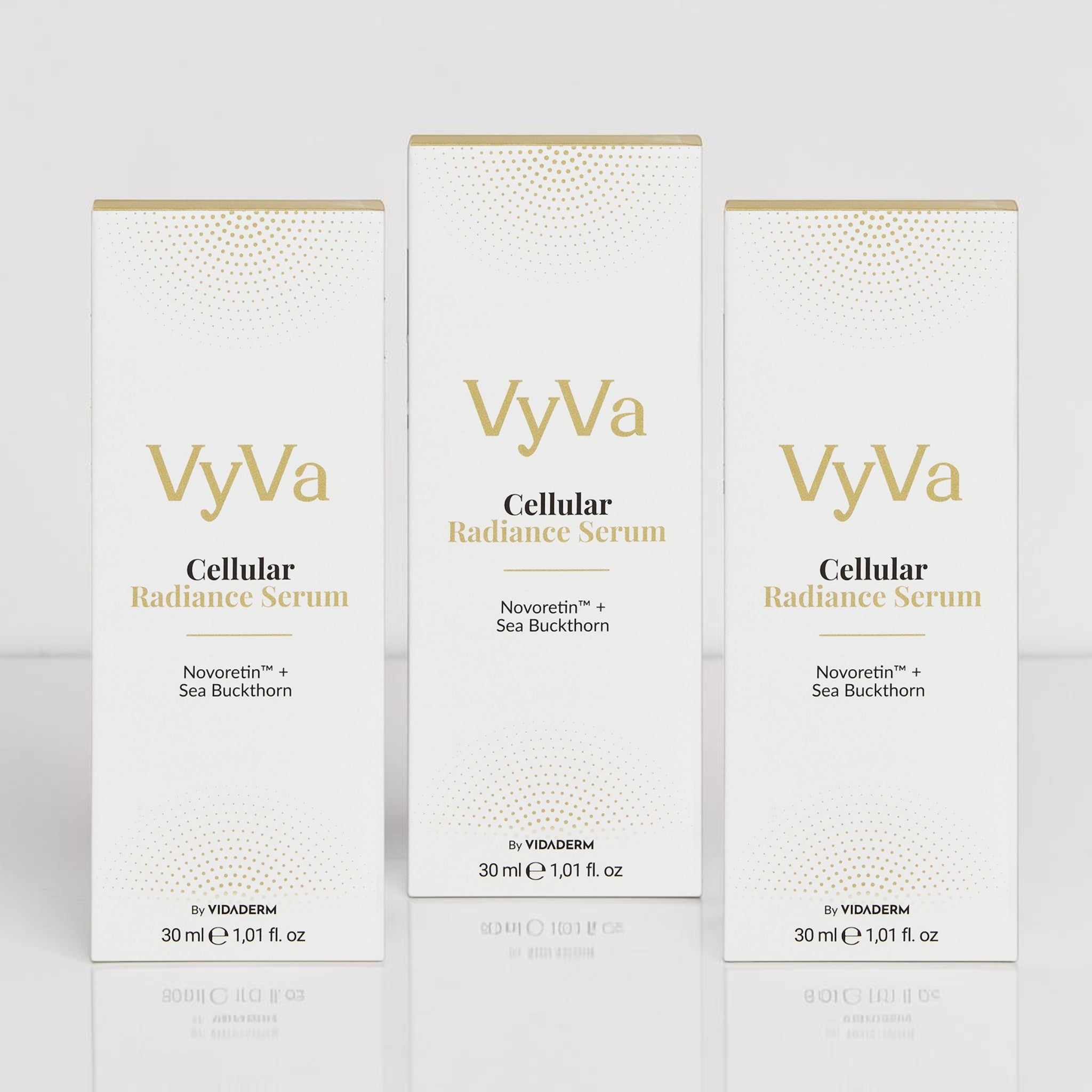 VyVa Cellular Radiance Serum brand and trust signal panel