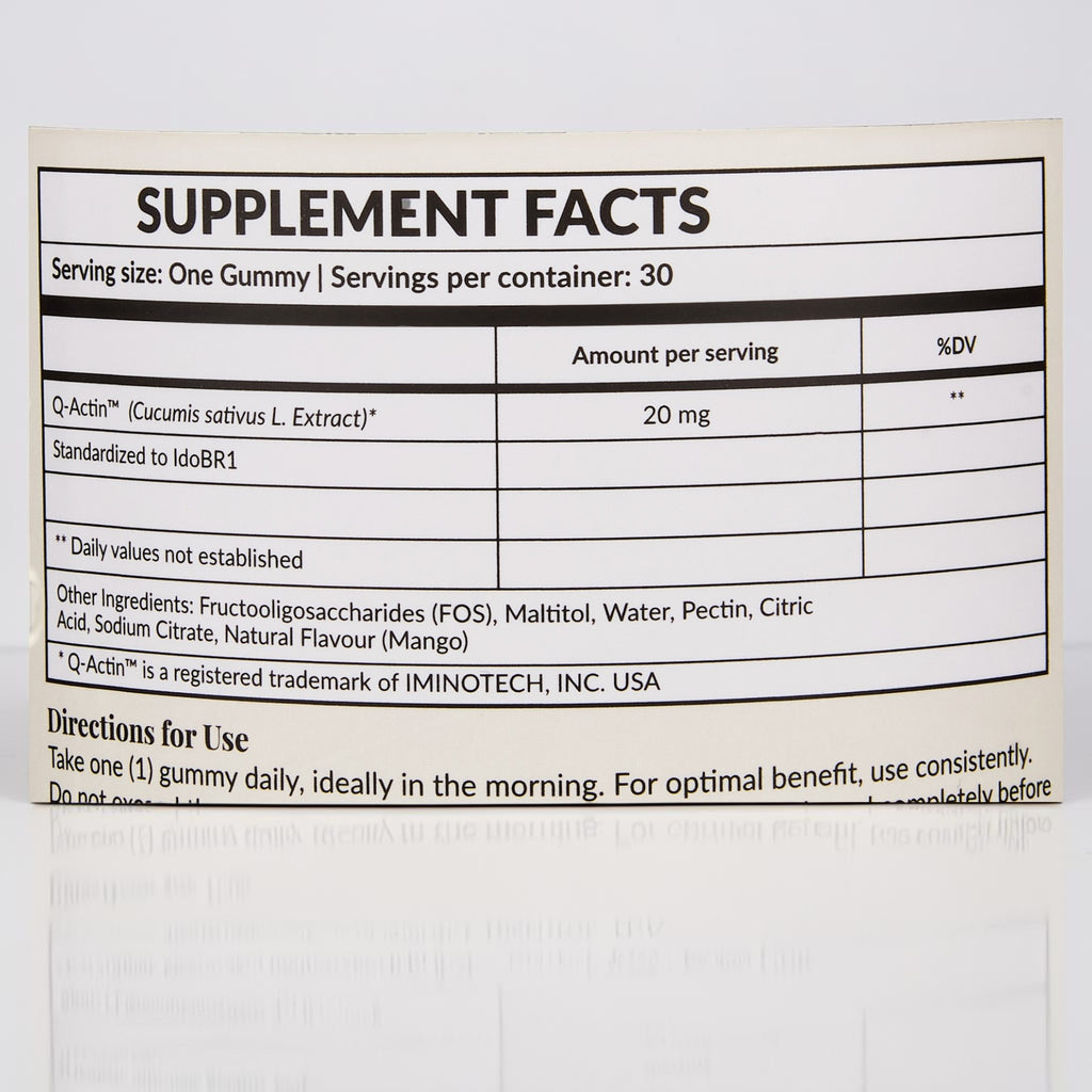 Q-Actin cucumber extract ingredient highlight panel