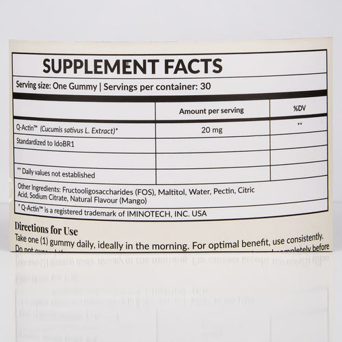 Q-Actin cucumber extract ingredient highlight panel