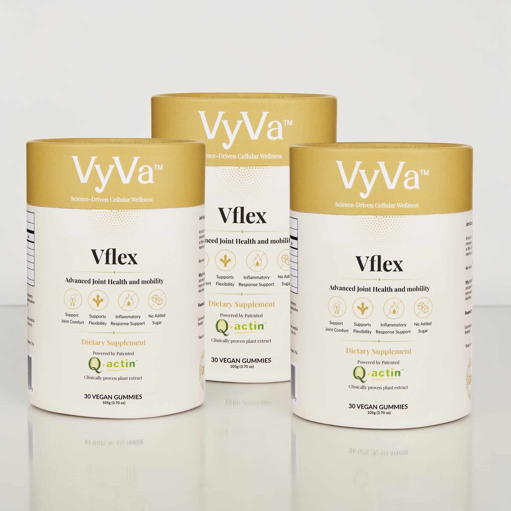 Vflex Joint Support Gummies bottle with brand-forward square crop